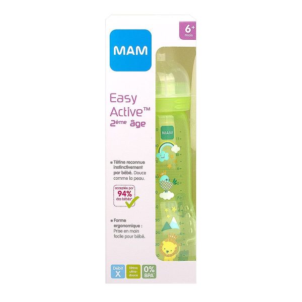 MAM EASY ACTIVE BIBERON 2E AGE 330ML VERT