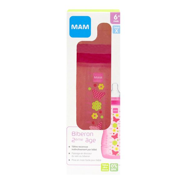 MAM EASY ACTIVE BIBERON 2E AGE 330 ML ROSE