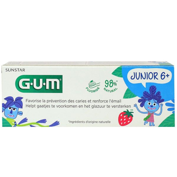 GUM JUNIOR DENTIFRICE 6+ GOUT FRAISE