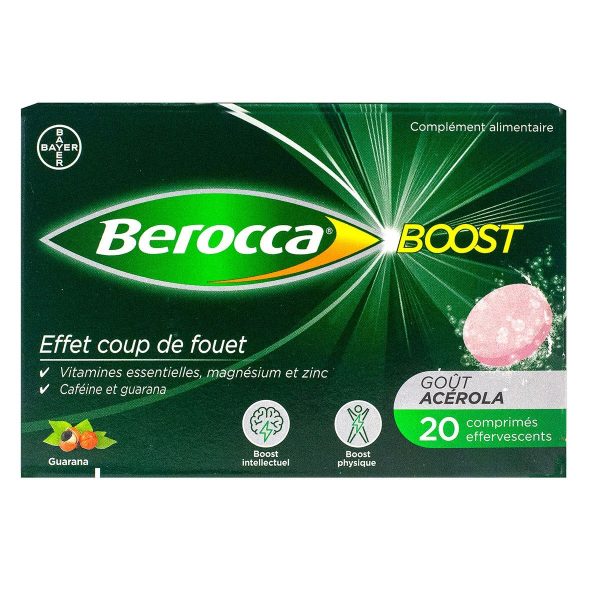 BEROCCA BOOST effet coup de fouet 20 comprimés Effervescent