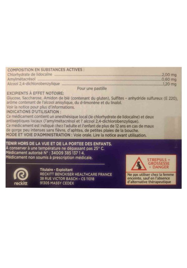 STREPSILS LIDOCAINE 24 PASTILLES