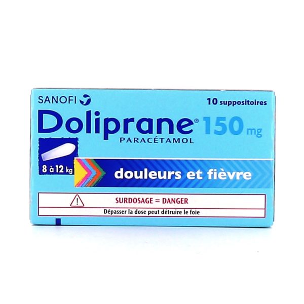 DOLIPRANE 150MG 10 SUPPOSITOIRES