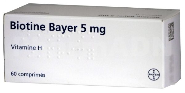 BIOTINE BAYER 5MG 60 COMPRIMES