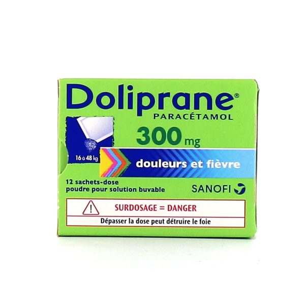 DOLIPRANE 300MG 12 SACHETS POUDRE