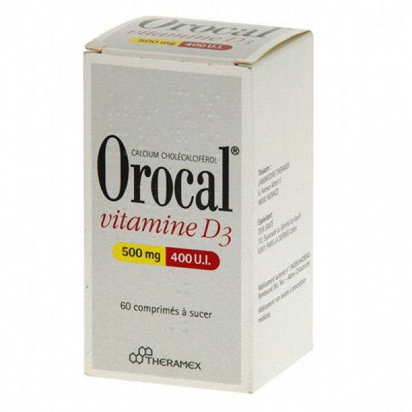 OROCAL VITAMINE D3 500MG/400UI 60 COMPRIMES A SUCER