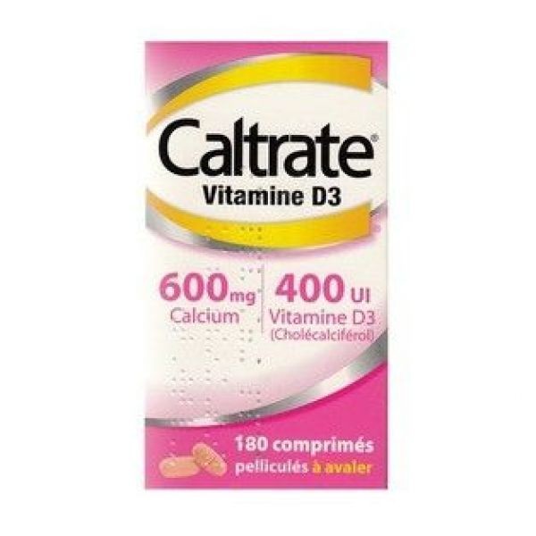 CALTRATE D3 600MG/400UI 180 COMPRIMES PELLICULES