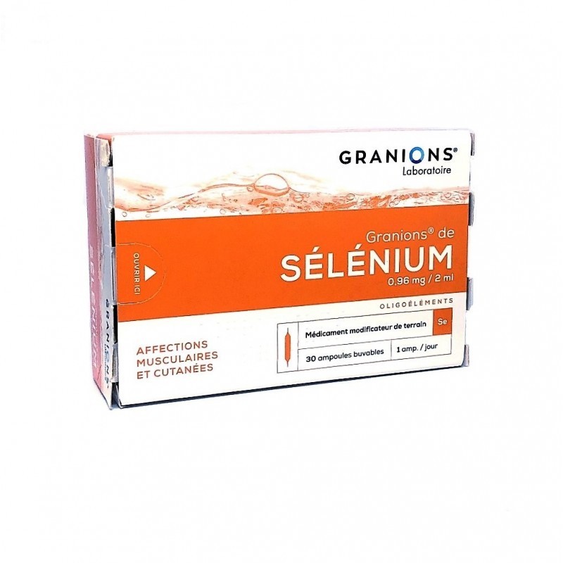 GRANIONS SELENIUM 30 AMPOULES BUVABLES 2ML