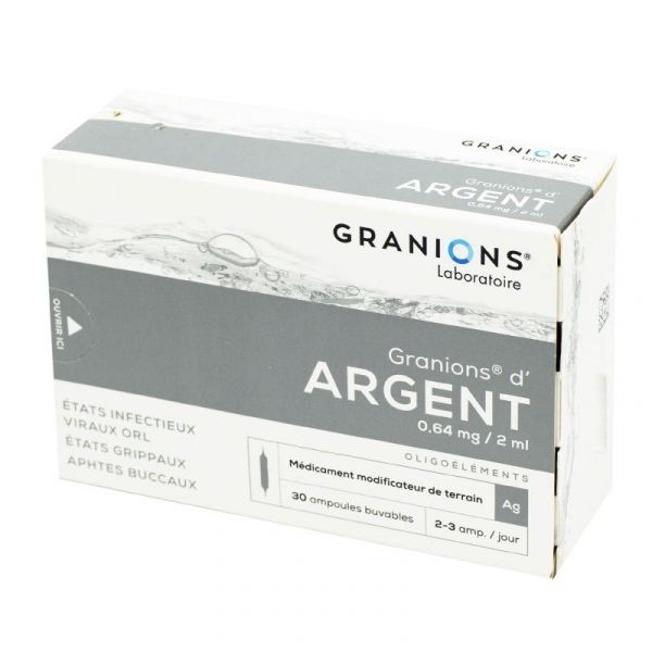 GRANIONS ARGENT 30 AMPOULES BUVABLES 2ML