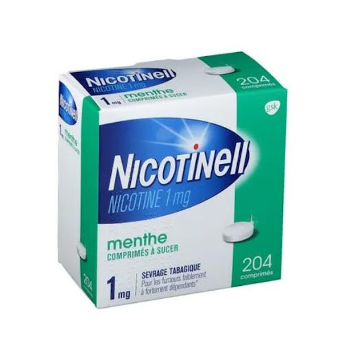 NICOTINELL 1MG MENTHE SANS SUCRE 204 COMPRIMES A SUCER