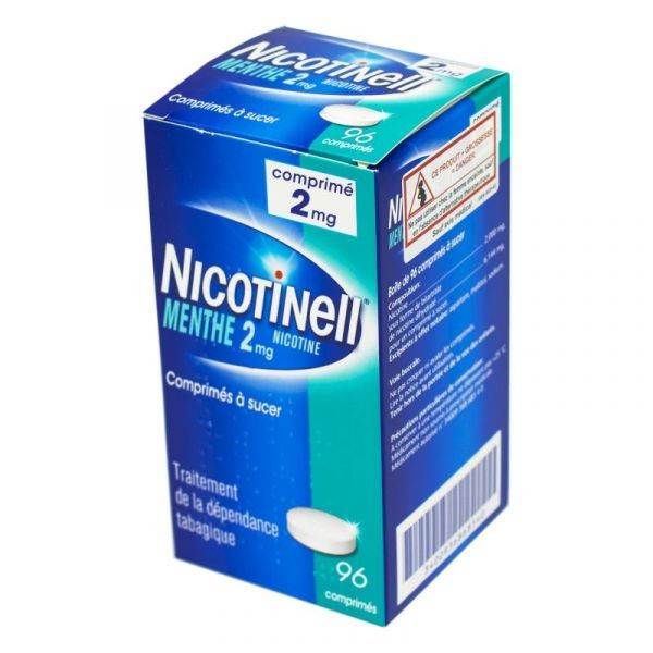 NICOTINELL 2MG MENTHE SANS SUCRE 96 COMPRIMES A SUCER