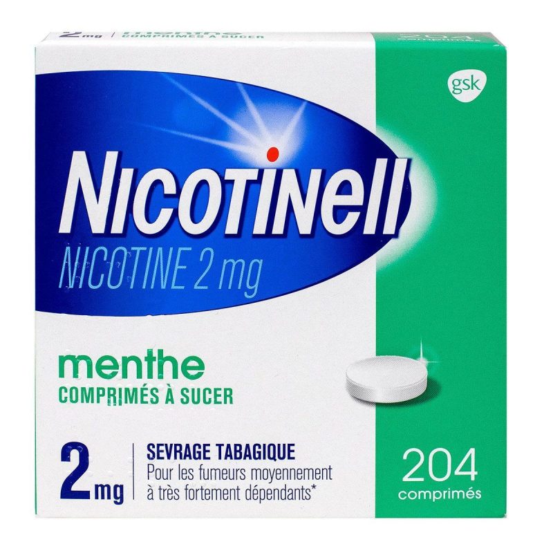 NICOTINELL 2MG MENTHE 204 COMPRIMES A SUCER