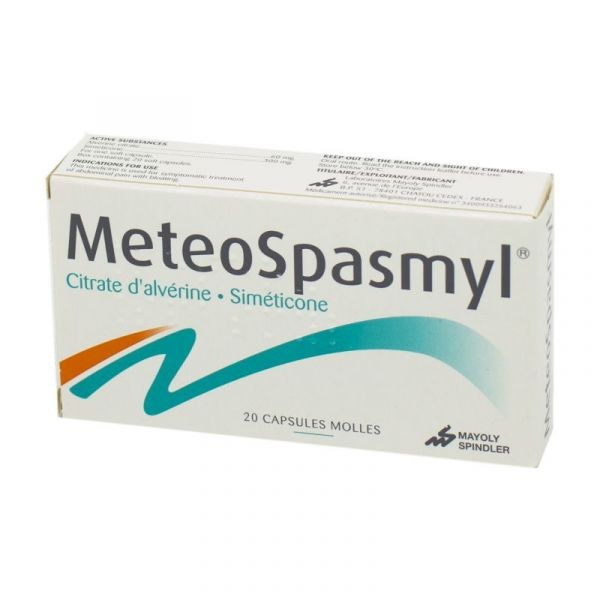 METEOSPASMYL 20 CAPSULES MOLLES