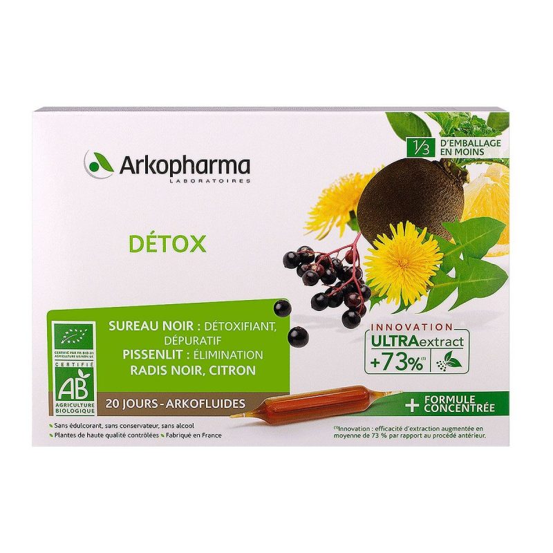 ARKOFLUIDES DETOX ULTRA CONCENTRE 20 AMPOULES