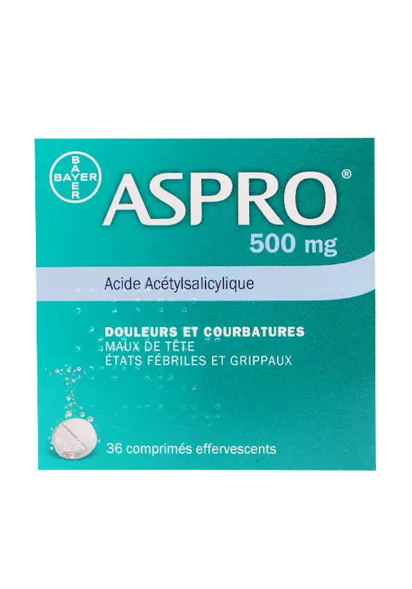 Aspro 500mg 36 comprimés effervescents