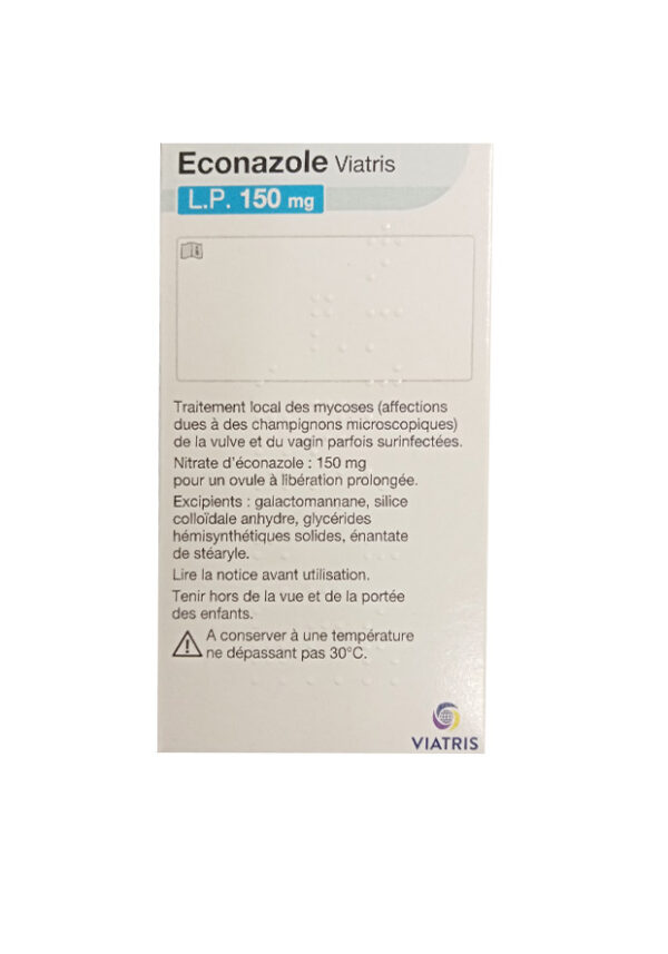 econazole viatris lp 150 mg 1 ovule dos