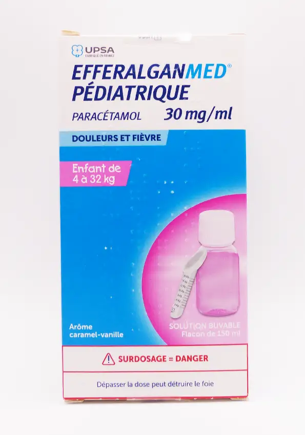 Efferalganmed pédiatrique paracétamol 30mg par mL solution buvable 150 mL