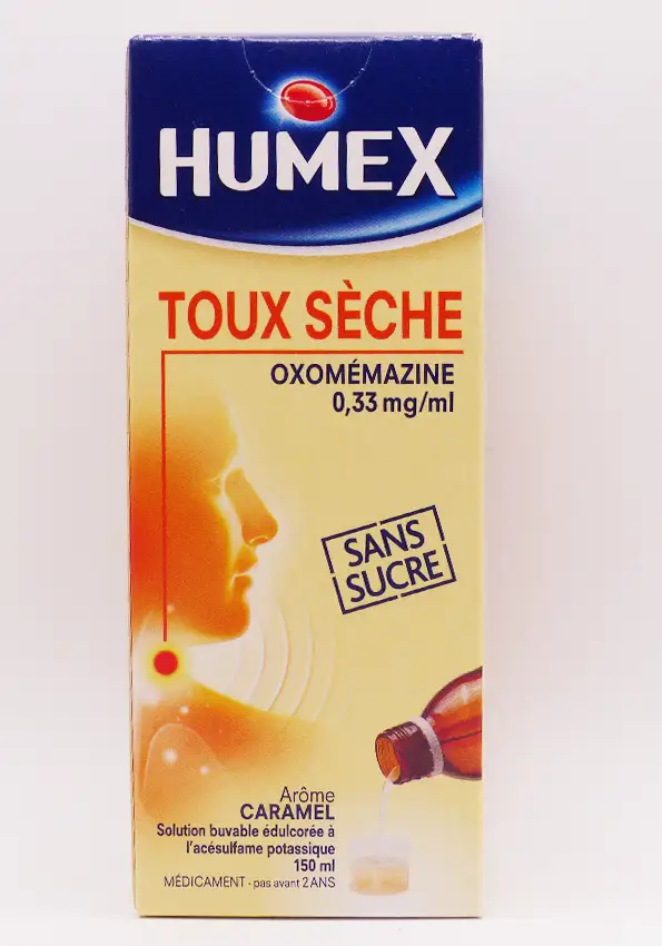 Humex Toux sèche oxomémazine sirop sans sucre 150 mL