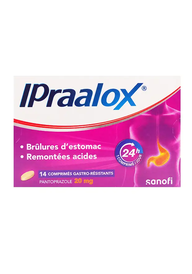 Ipralox 14 comprimés gastro résistants pantoprazole 20 mg sanofi