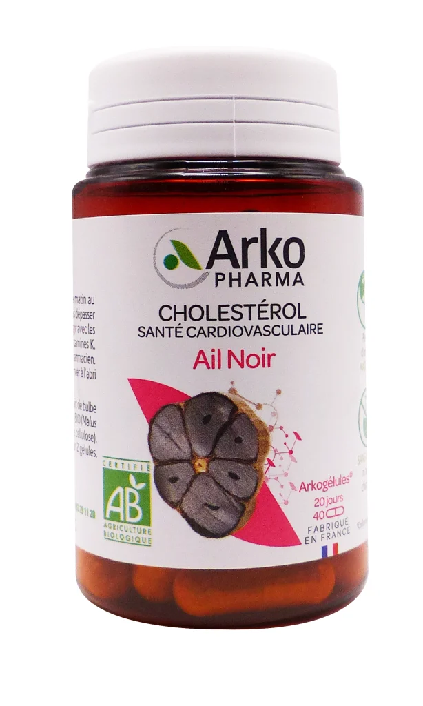 ARKOGELULES AIL NOIR BIO 40 GELULES ARKOPHARMA 2 ail noir cholesterol pot