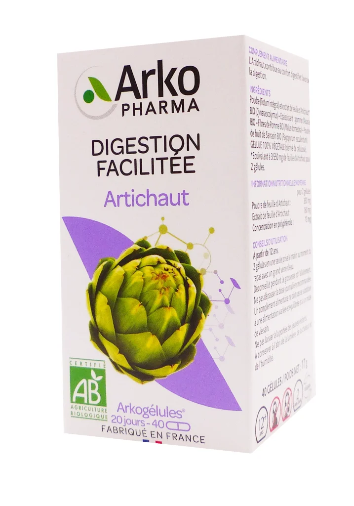 ARKOGELULES ARTICHAUT BIO 40 GELULES 3 arkopharma artichaut 40 gelules