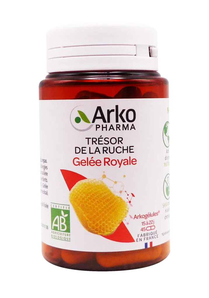 ARKOGELULES GELEE ROYALE BIO 45 GELULES ARKOPHARMA 4 arkopharma gelee royale 45 gelules pot