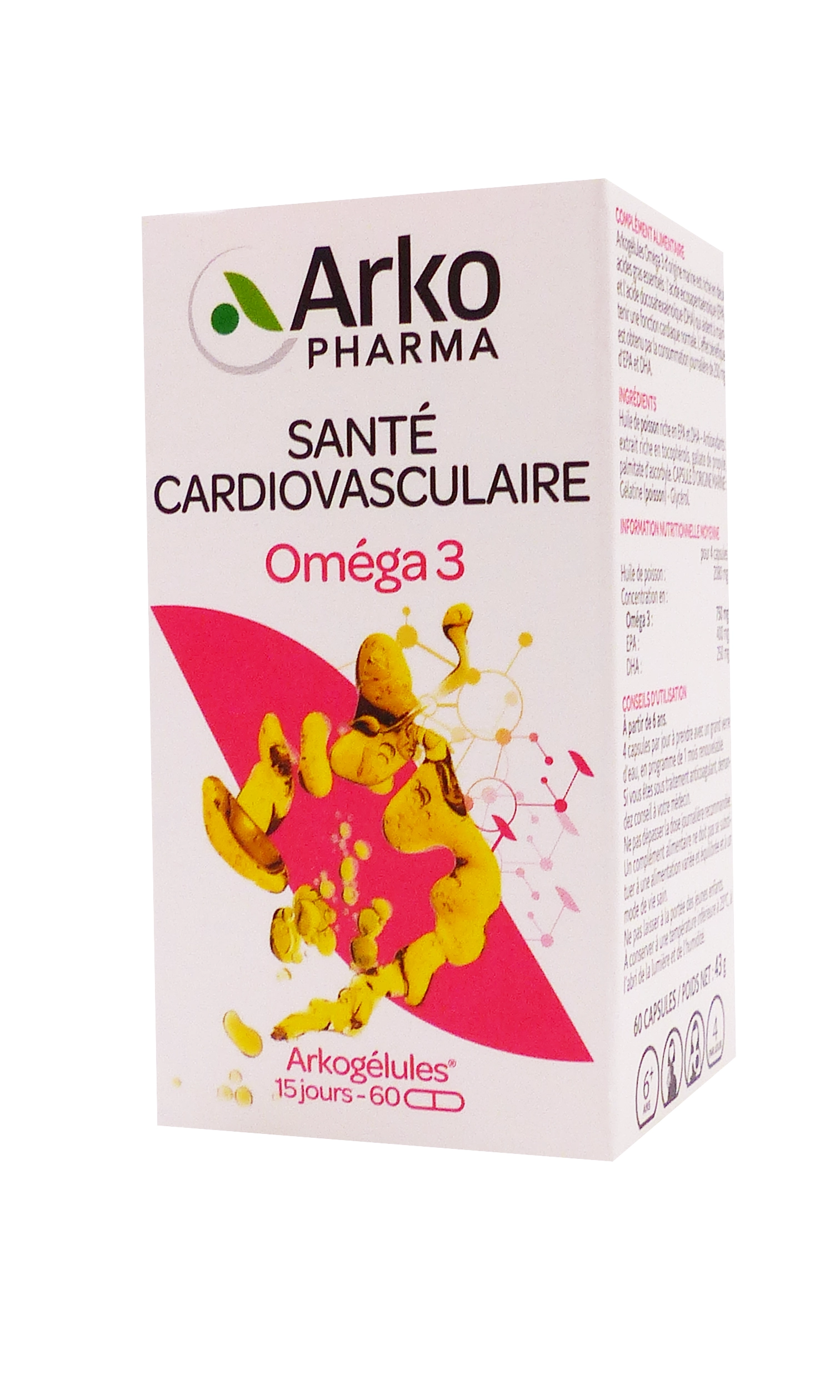 ARKOGELULES OMEGA 3, 60 CAPSULES 1 arkopharma oméga 3 60 gélules