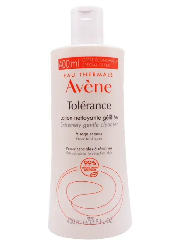 avene tolerance lotion nettoyante gélifiée visage et yeux 400 mL