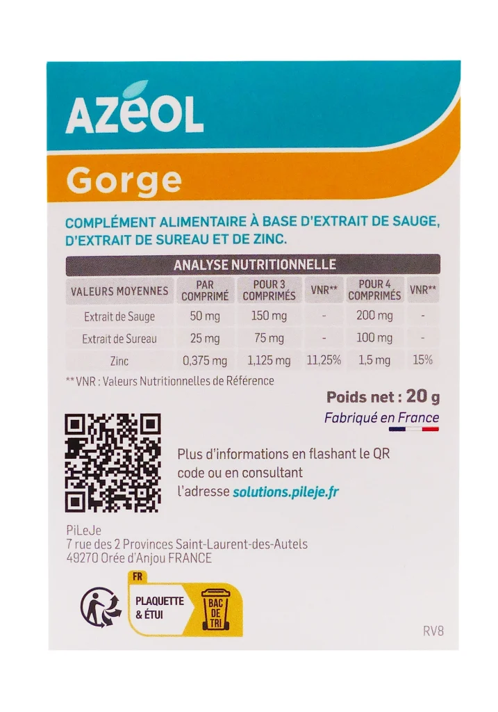 AZEOL 30 COMPRIMES A SUCER 3 azeol gorge dos 30 cp