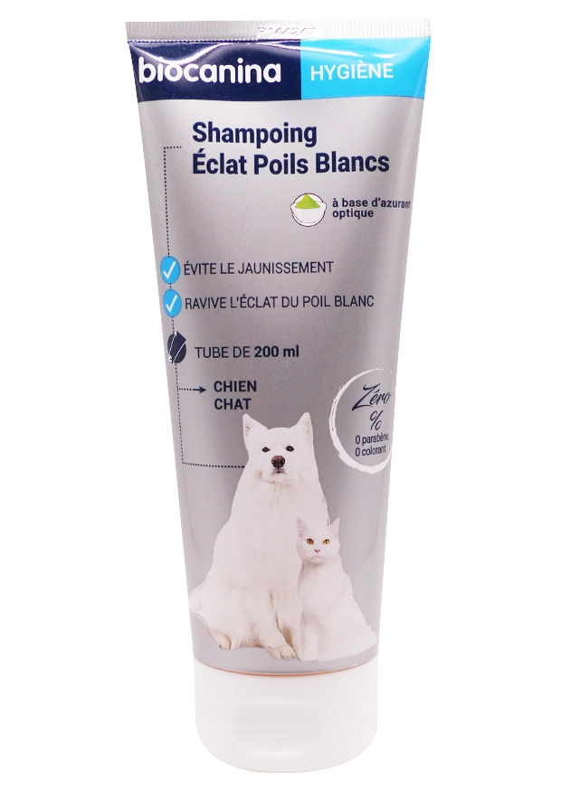 biocanina shampoing eclat poils blancs