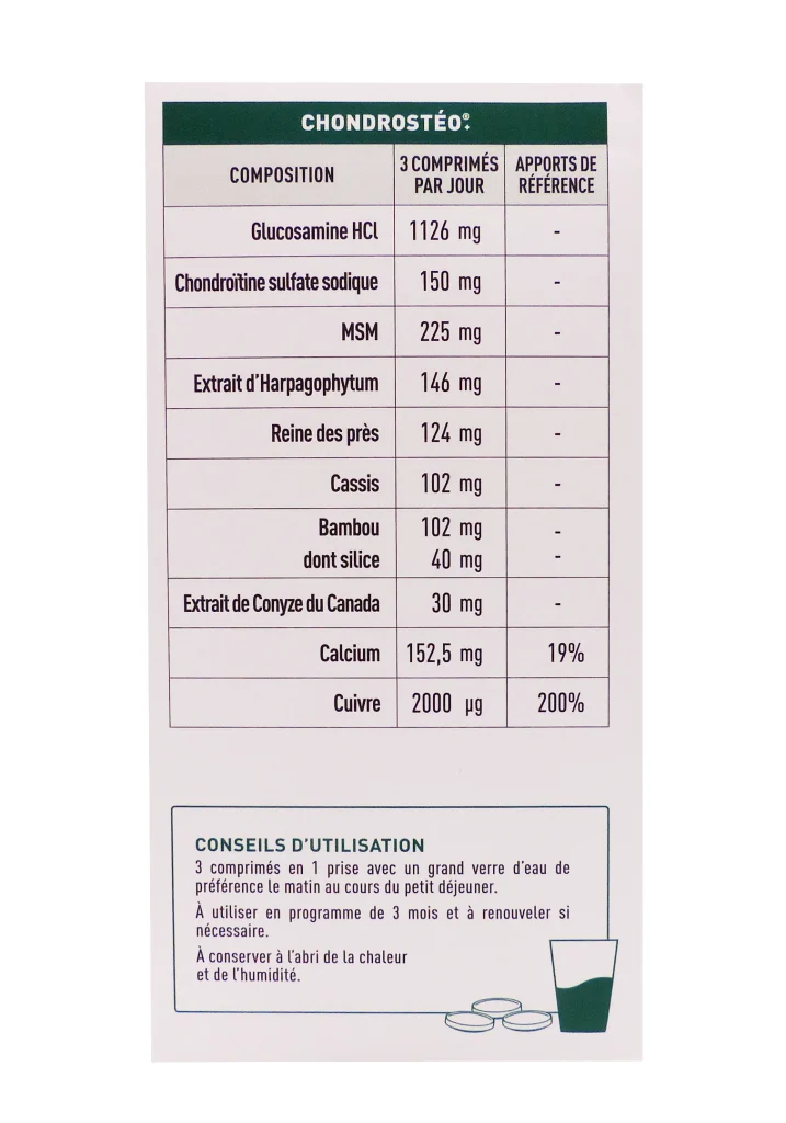 CHONDROSTEO+ ARTICULATIONS 180 COMPRIMES 3 chondrosteo cote