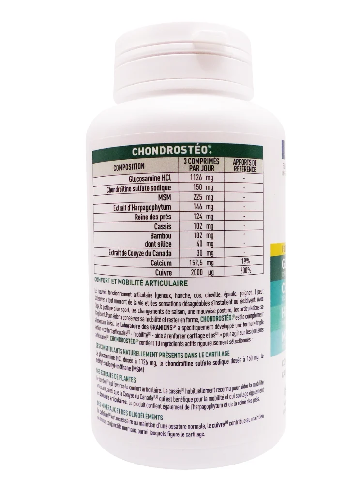 CHONDROSTEO+ ARTICULATIONS 180 COMPRIMES 5 chondrosteo dos flacon