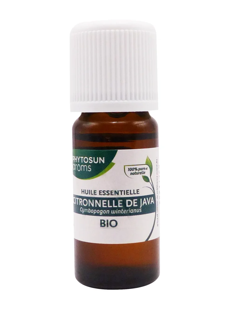 PHYTOSUN ARÔMS HUILE ESSENTIELLE CITON DE JAVA BIO 10ML 4 citronelle de java flacon