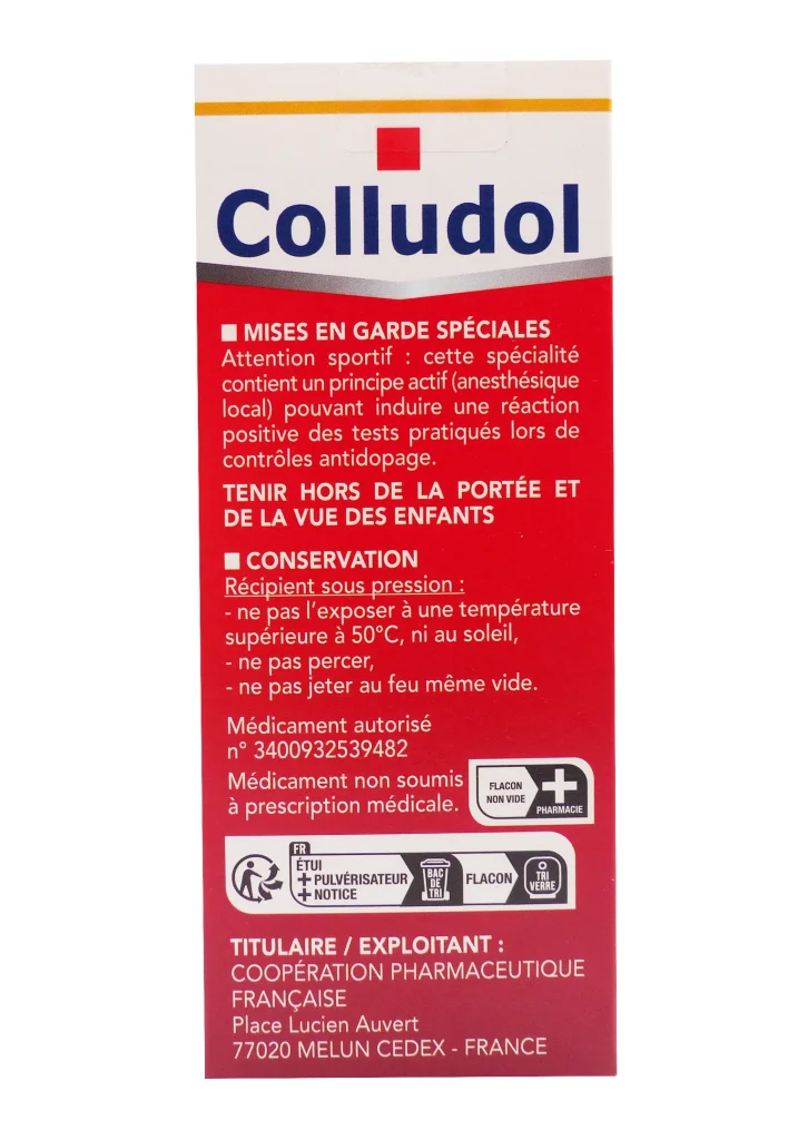 COLLUDOL MAUX DE GORGE COLLUTOIRE 30ML 3 colludol dos 2