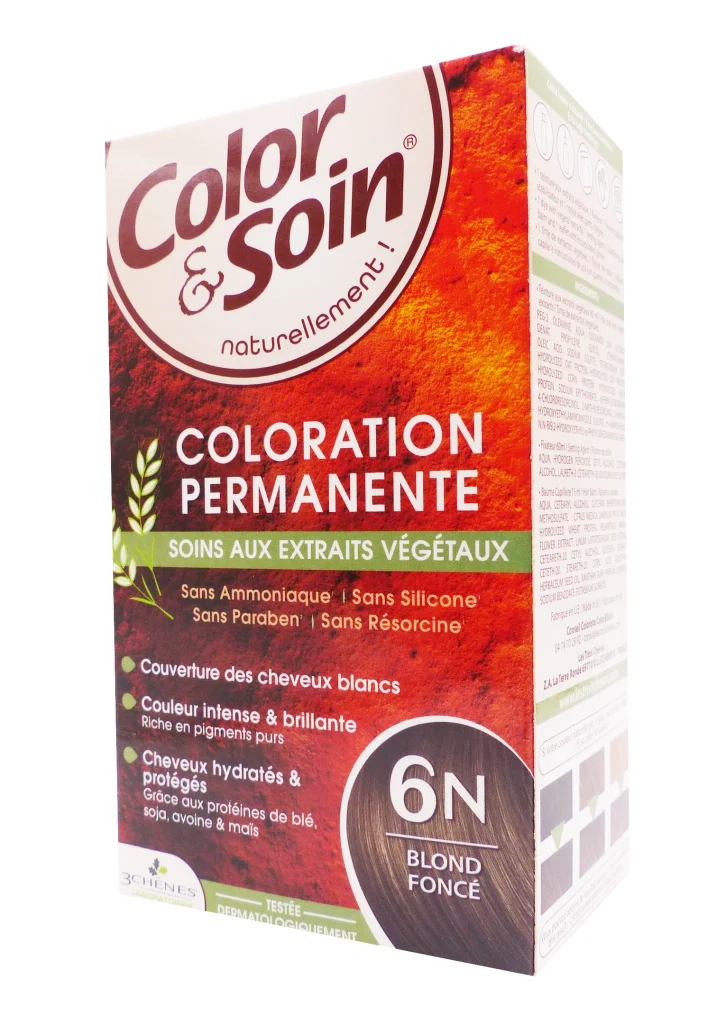 LES 3 CHÊNES COLOR ET SOIN COLORATION PERMANENTE 6N BLOND FONCE 2 color soin 6N