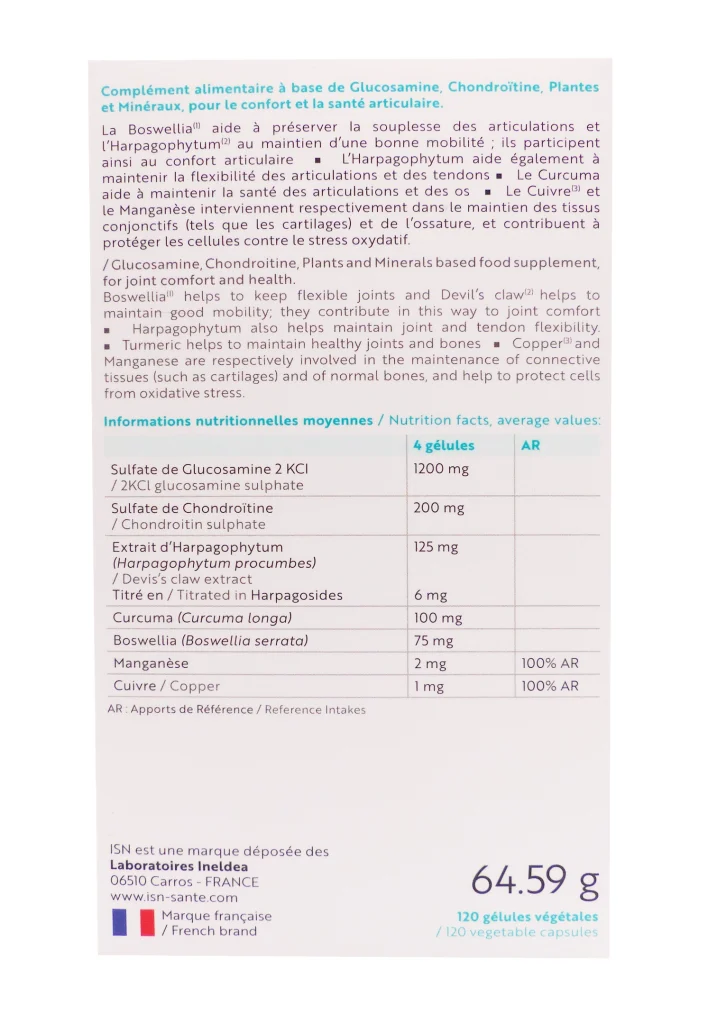 ARTROBIOL PLUS 120 GELULES 3 complement dos
