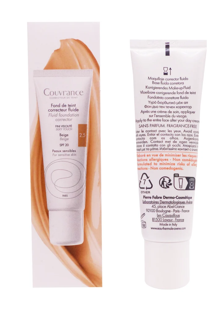 couvrance fond de teint fluide 2.5 dos