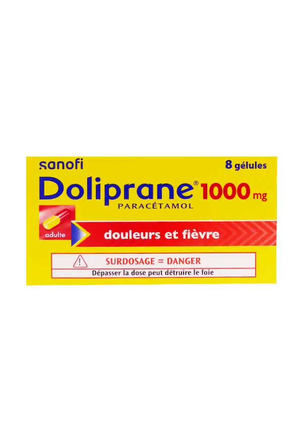 Doliprane paracétamol 1000mg 8 gélules