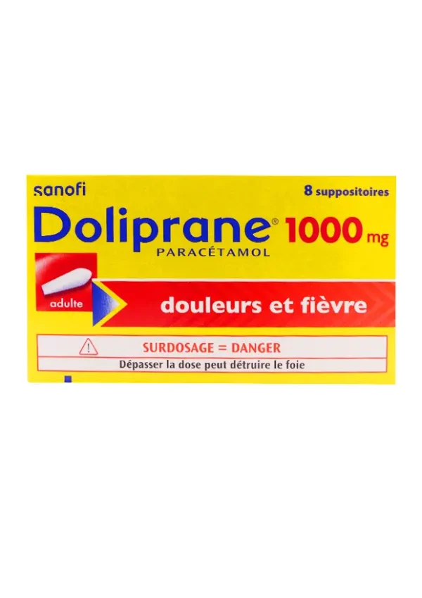 doliprane 1000mg 8 suppositoires