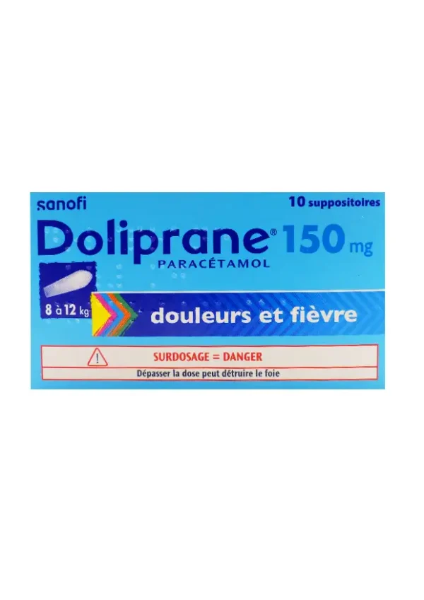 doliprane 150 mg 10 suppositoires