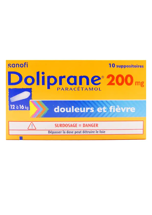 doliprane 200 mg 10 suppositoires