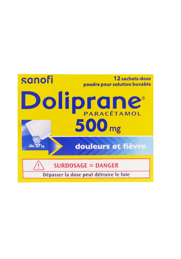 Doliprane paracétamol 500mg 12 sachets