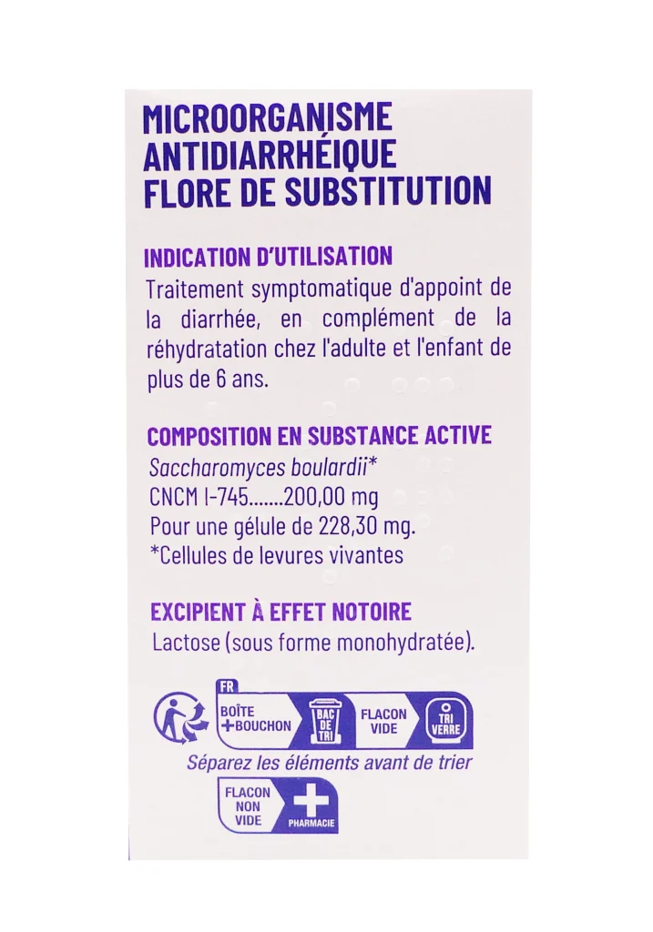 ULTRA LEVURE 200MG FLACON 30 GELULES 3 dos