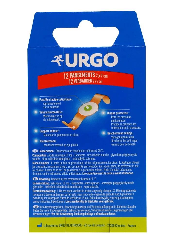 URGO CORICIDE 12 PANSEMENTS 3 dos 12 panssements corricides