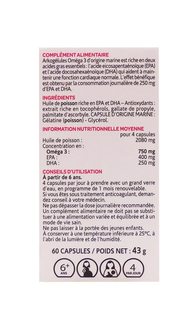 ARKOGELULES OMEGA 3, 60 CAPSULES 3 dos arko omega 3 60 capsules