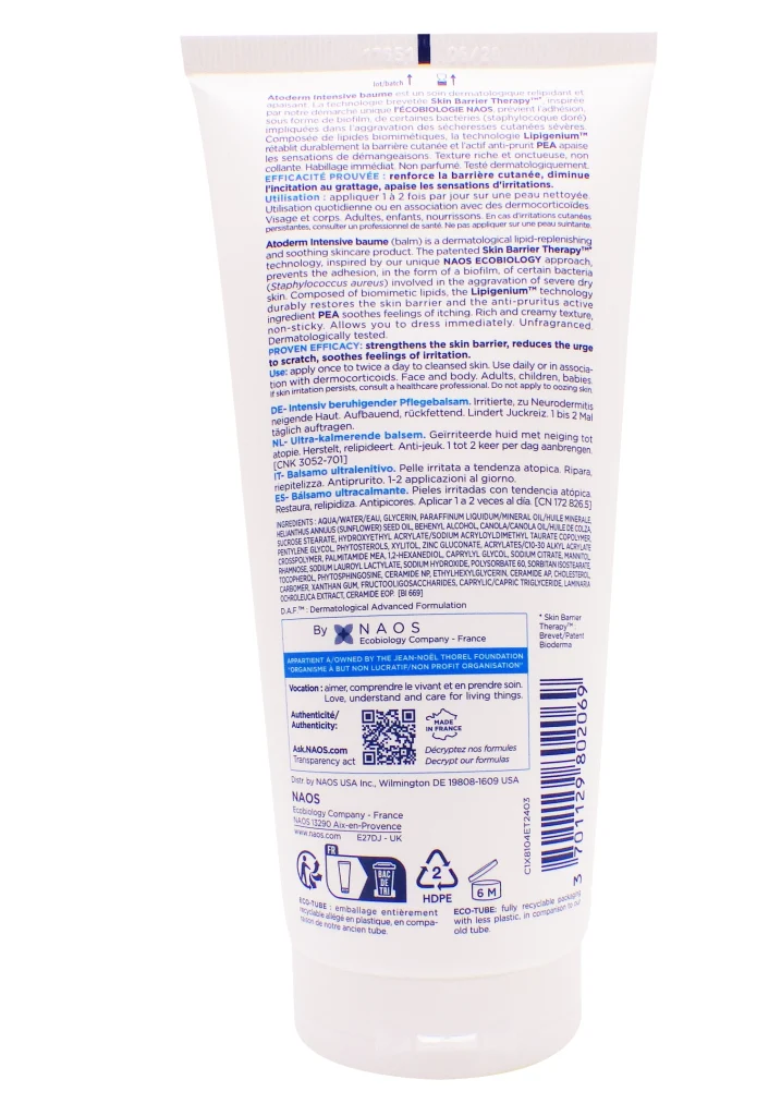 ATODERM INTENSIVE BAUME ULTRA-APAISANT 200 ML 3 dos atoderm intensive baume