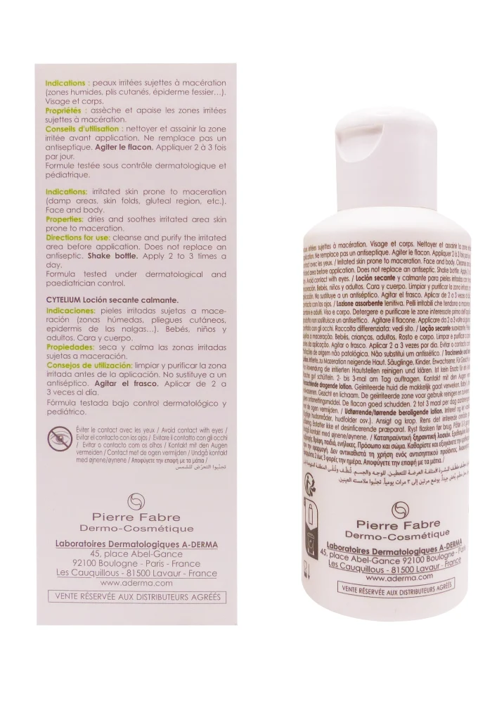 A-DERMA CYTELIUM LOTION DERMATOLOGIQUE 100ML 3 dos cytelium lotion