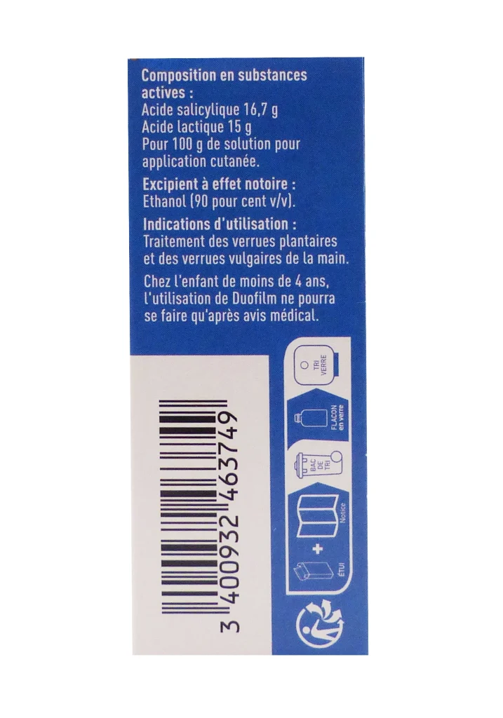 DUOFILM SOLUTION VERRUE 15 ML 4 dos duofilm