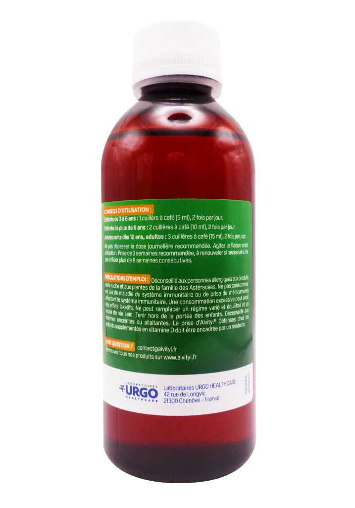 ALVITYL ENFANT DEFENSES SIROP 240 ML 5 dos flacon urgo