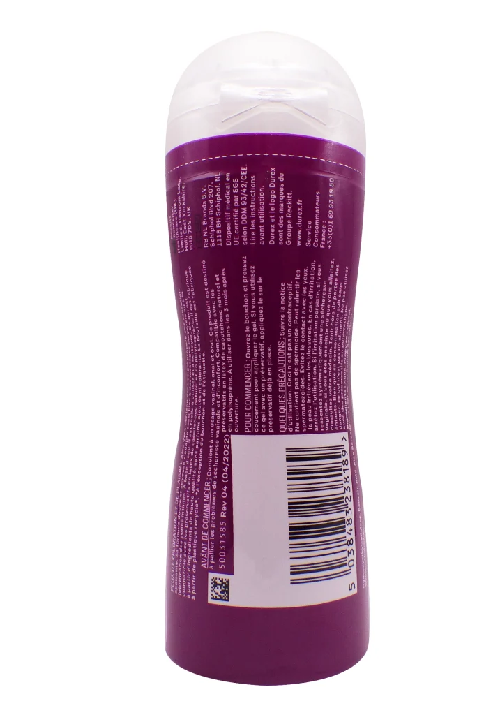 DUREX GEL DE MASSAGE ALOE VERA PLAISIR EN DOUCEUR 200ML 3 dos gel durex