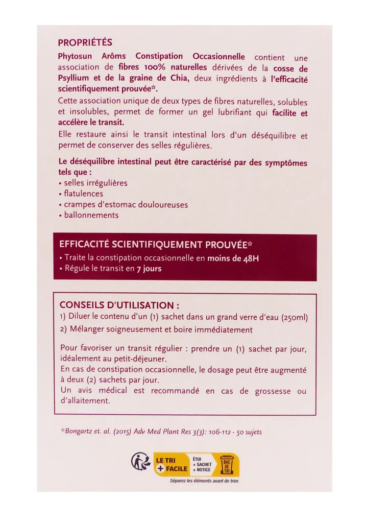 dos phytosun aroms contipation